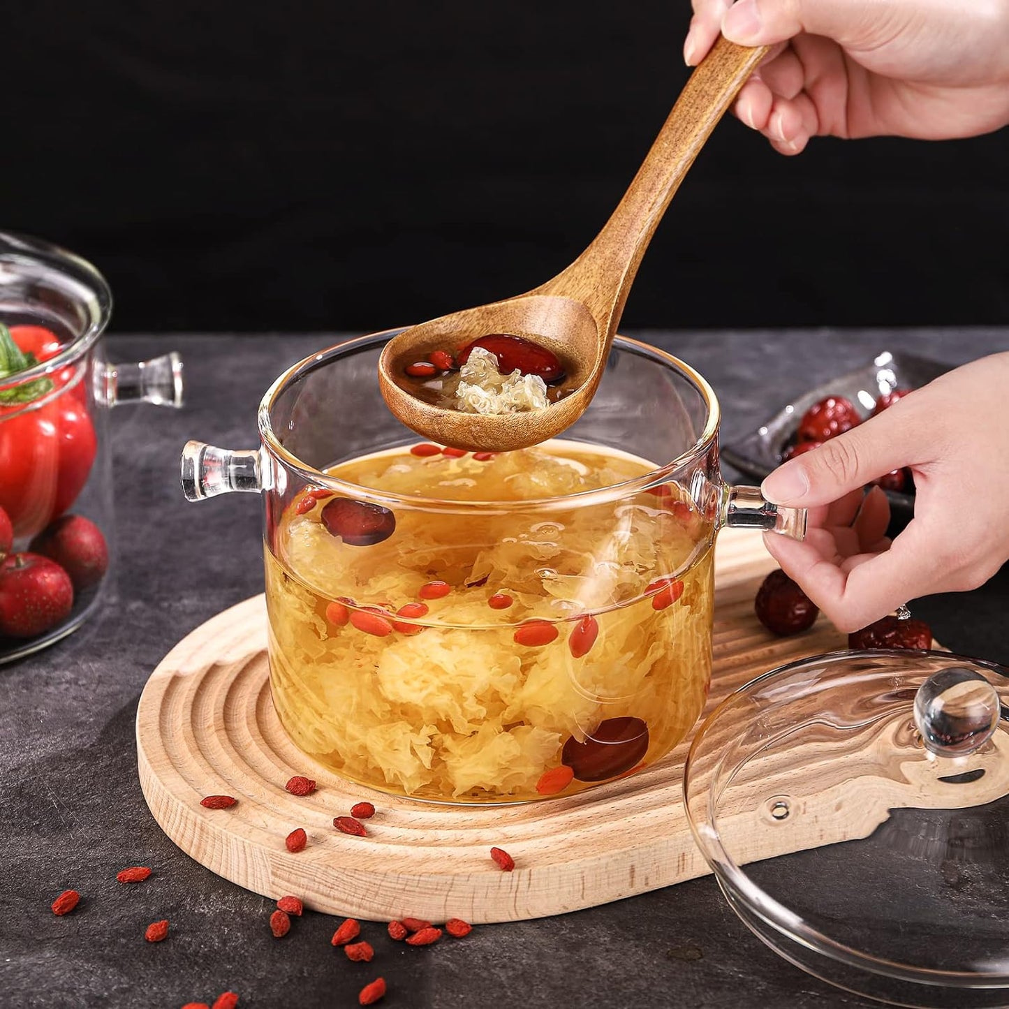 Pote de Vidro Brosilicato Transparente