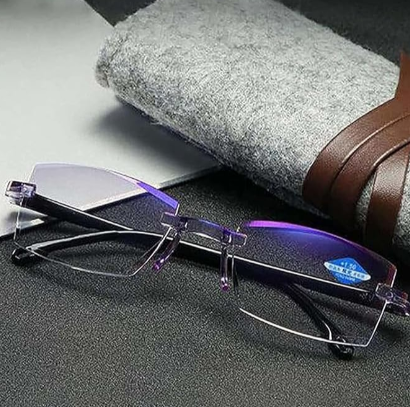 Pack de gafas antirayos azules multifocales +1.50 mas funda de cuero