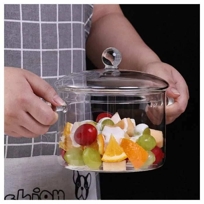 Pote de Vidro Brosilicato Transparente
